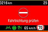 Falschfahrer-Warnfunktion: