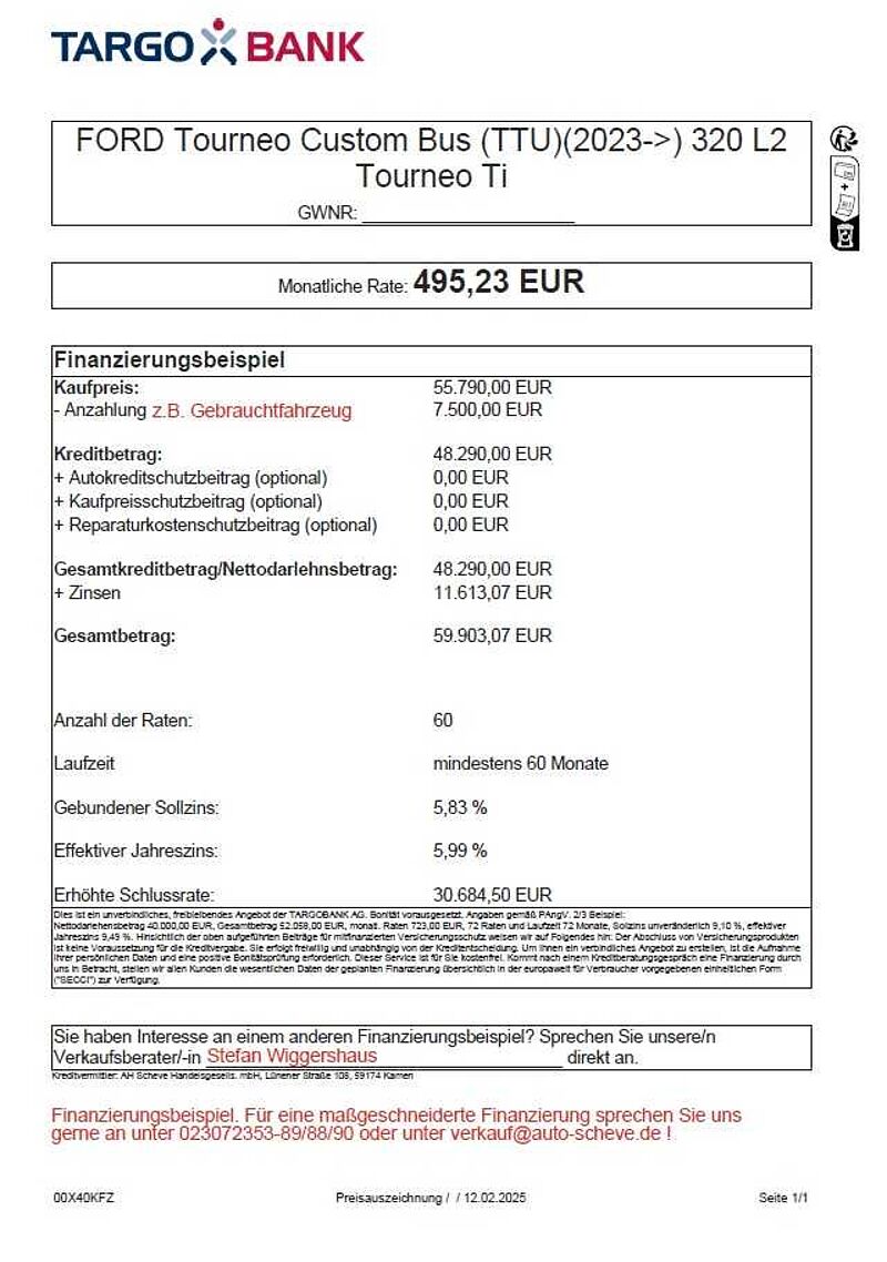 Ford Tourneo Custom Langversion L2 AHK Totwinkel. Abstandstempomat+++